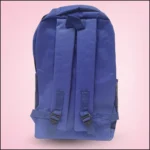 Blue school bag backside