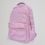 Durable blue school bag made with PU rexine and fabric 1