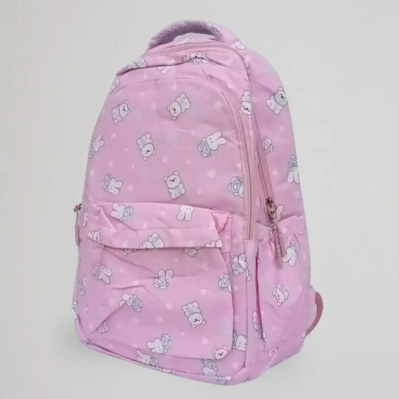 Durable blue school bag made with PU rexine and fabric Durable blue school bag made with PU rexine and fabric 1