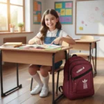 A child reading in school