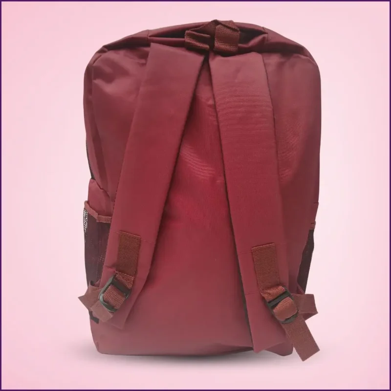 Mehroon Sports School Bag back side