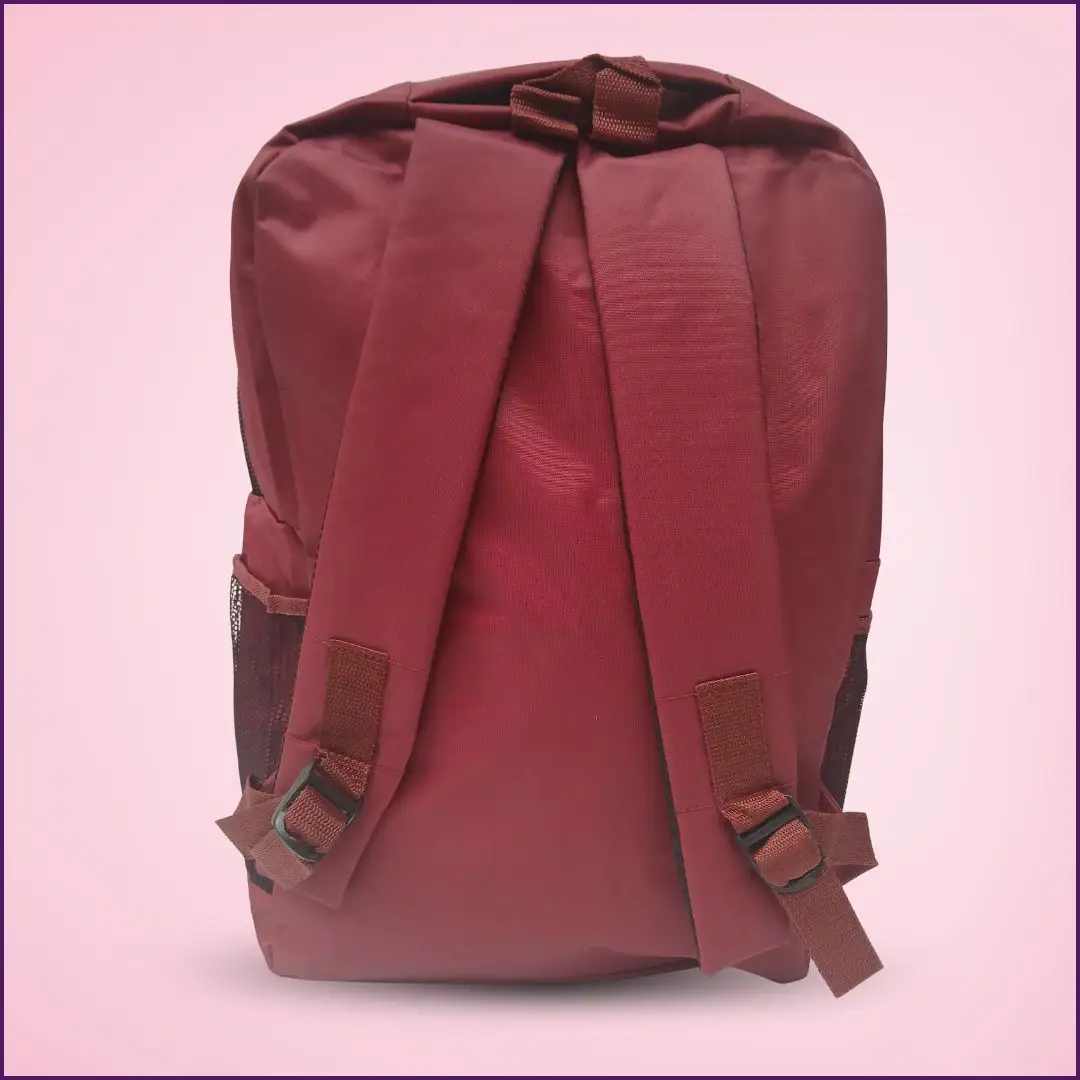 Mehroon Sports School Bag back side