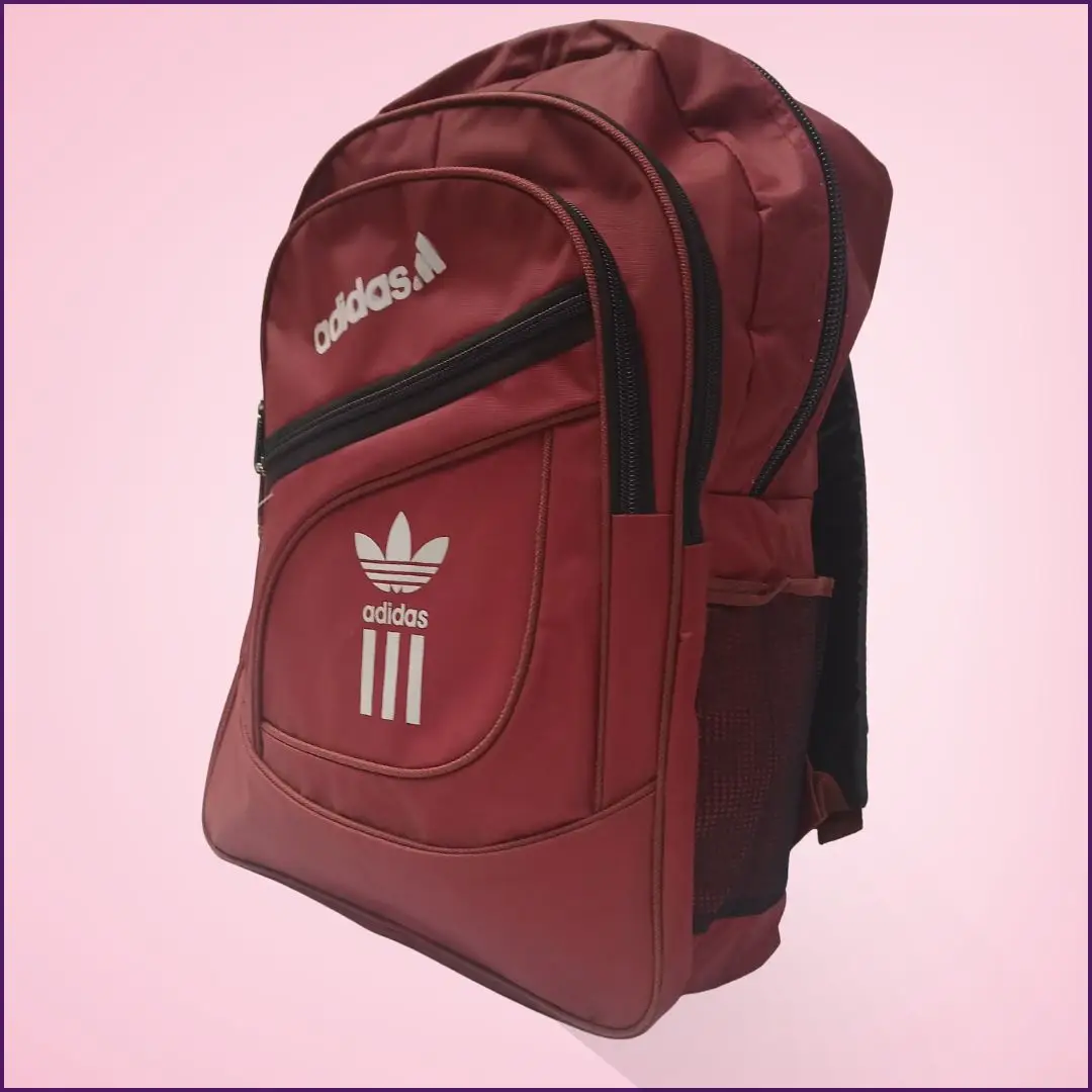 Mehroon Sports School Bag left side