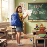 blue colour school bags