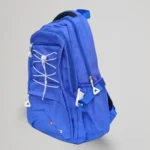 kids school backpack blue side angle
