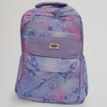 kids school backpack pink space cloud print front view