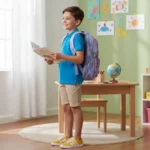 kids school bag for boys space print