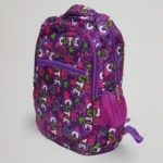 purple girls backpack cute pattern side pocket