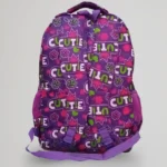 purple girls school bag padded back straps